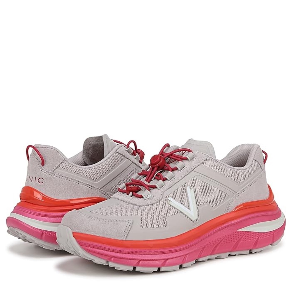 Vionic Women’s 12 Walk Max Sierra Oyster Magenta Leather Sneakers